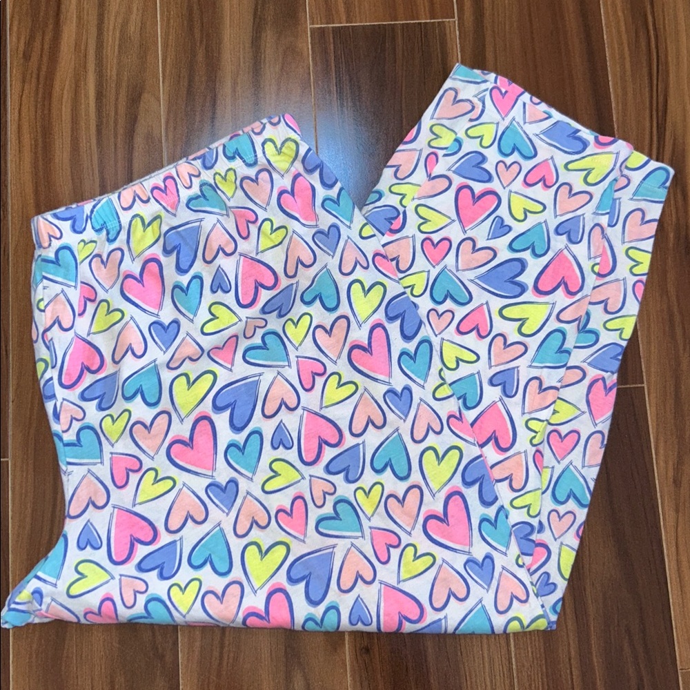 XL Secret Treasures heart print pajama capri pants